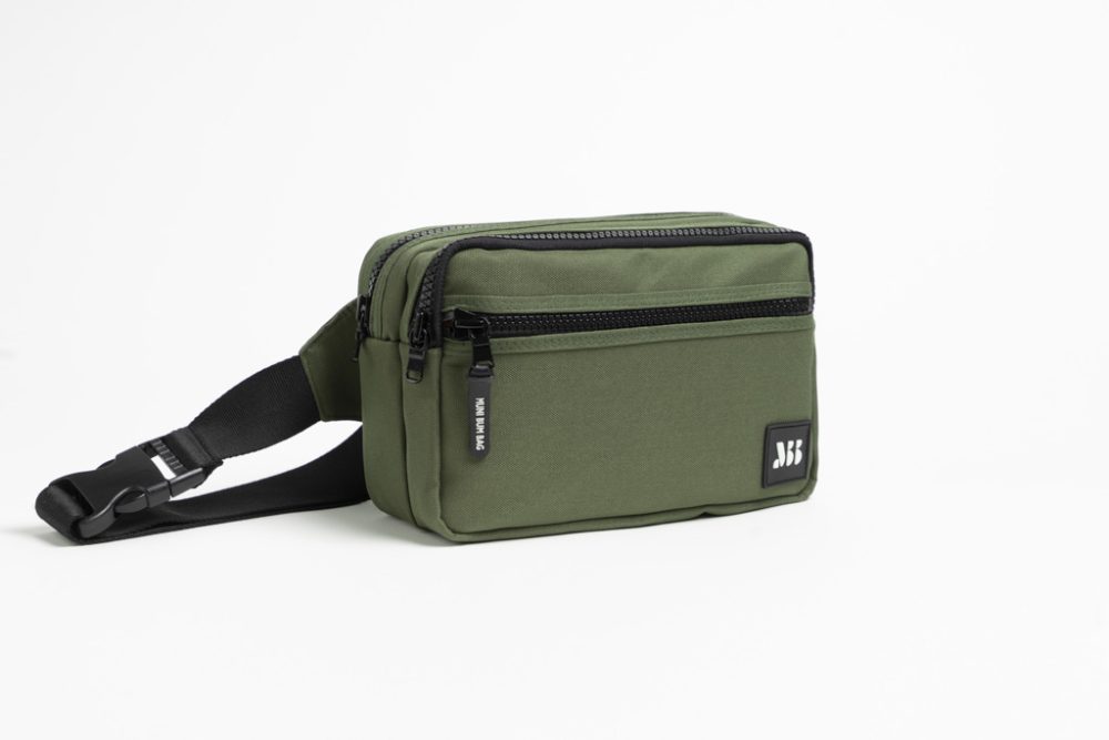 Khaki Double Bumbag - Görsel 2