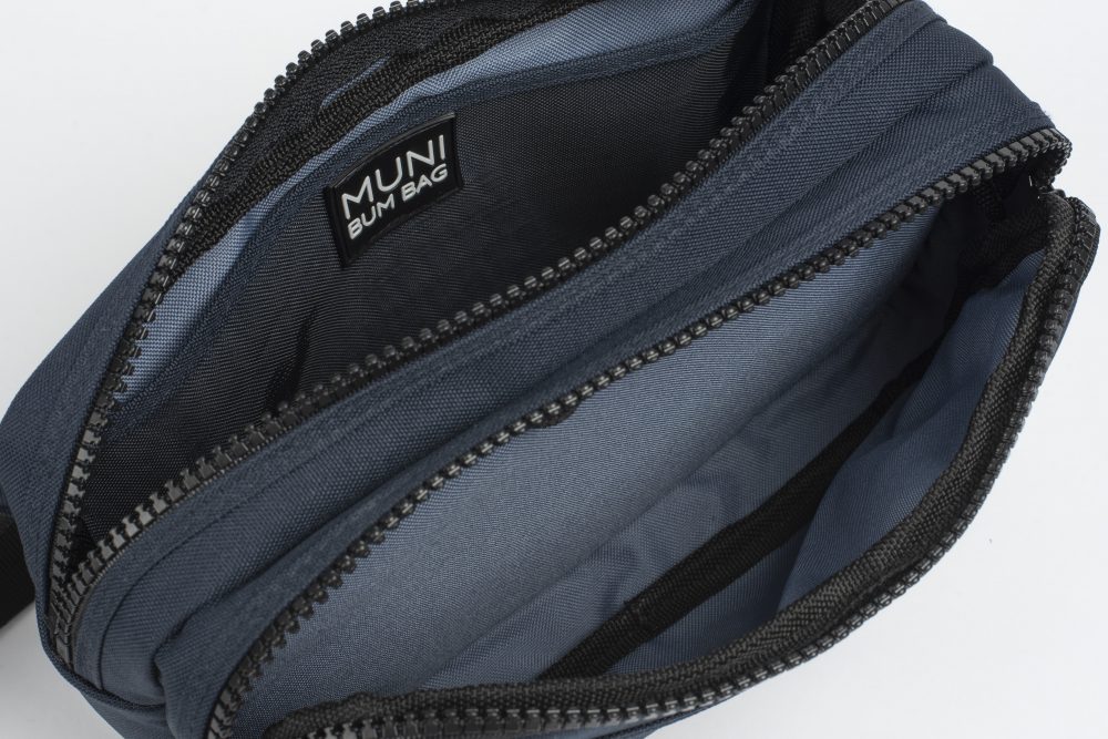 Grace Navy Blue Double Bumbag - Görsel 2